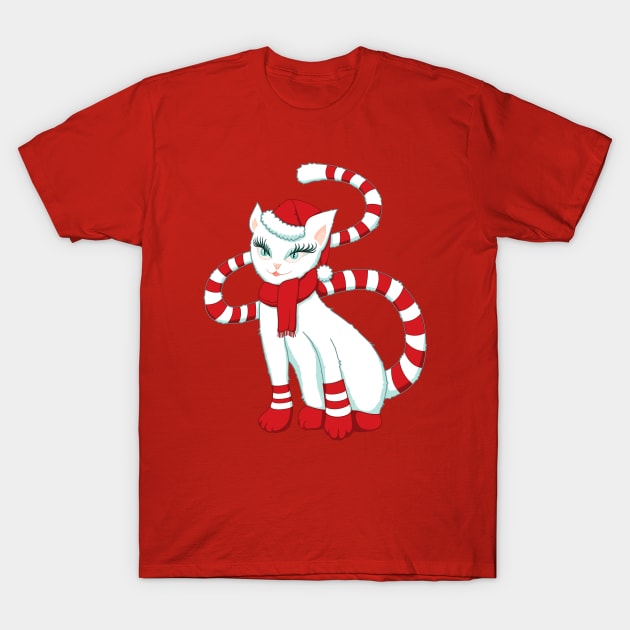 Cat In Christmas Mood T-Shirt by Boriana Giormova